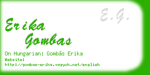 erika gombas business card