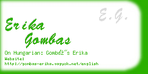 erika gombas business card